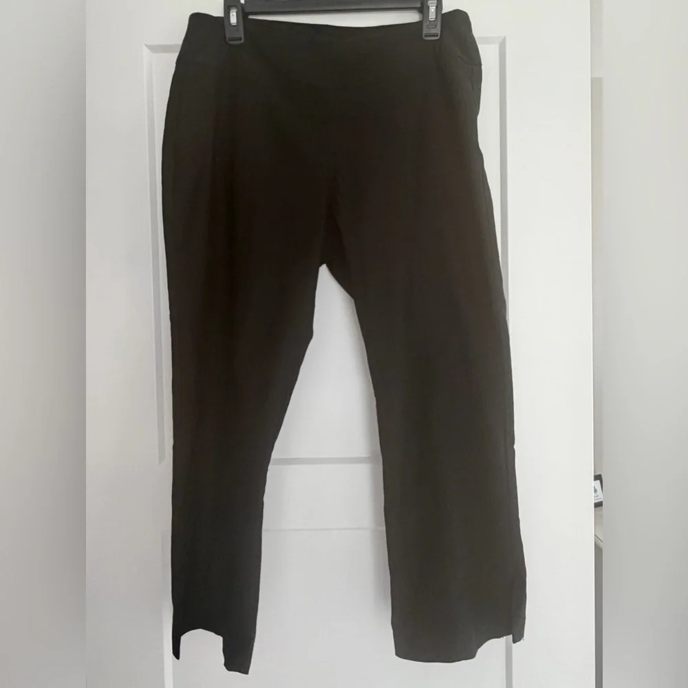 EUC Lulu-B Women’s Black Pull-On Stretchy Comfy Capris, Size 12‎